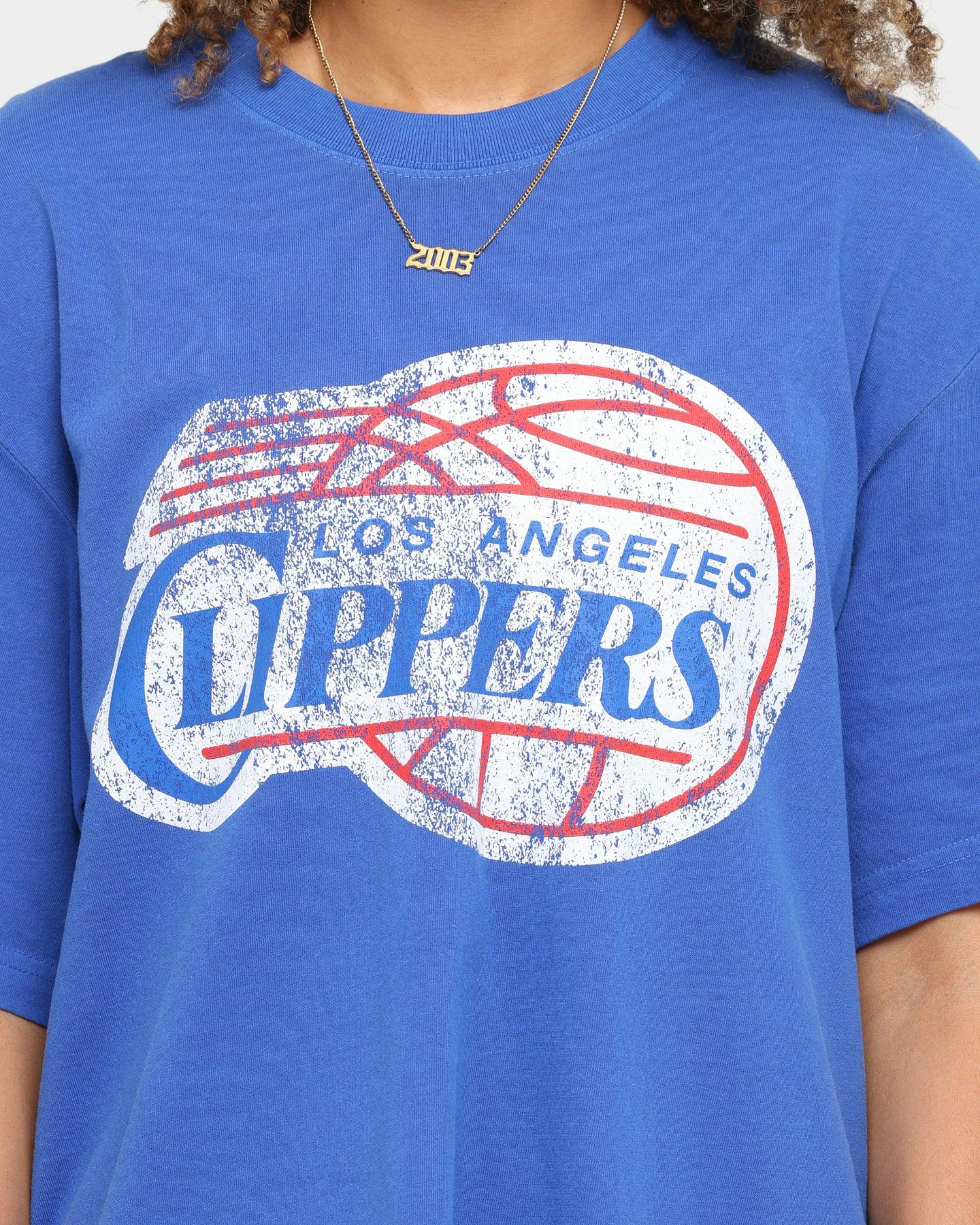 Mitchell & Ness Los Angeles Clippers Oversized TM CLR Logo T-shirt Fad ...