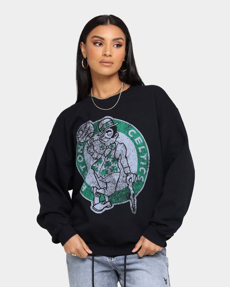 Mitchell Ness Boston Celtics Oversize Xl Logo Crew Sweat Vintage Bla Culture Kings Us