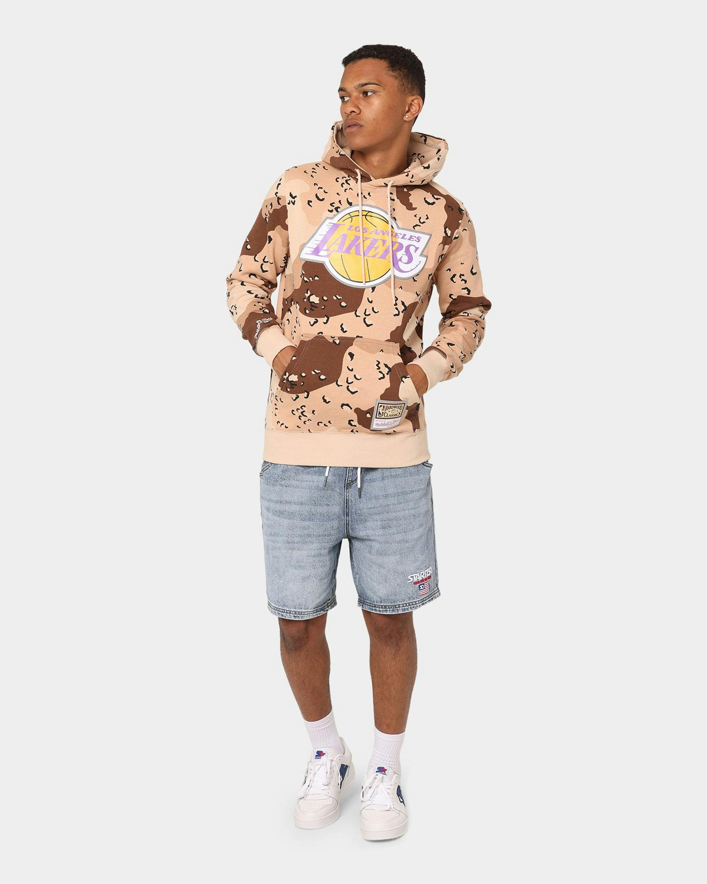Mitchell & Ness Los Angeles Lakers Camo Reflective Hoodie Sand Camo