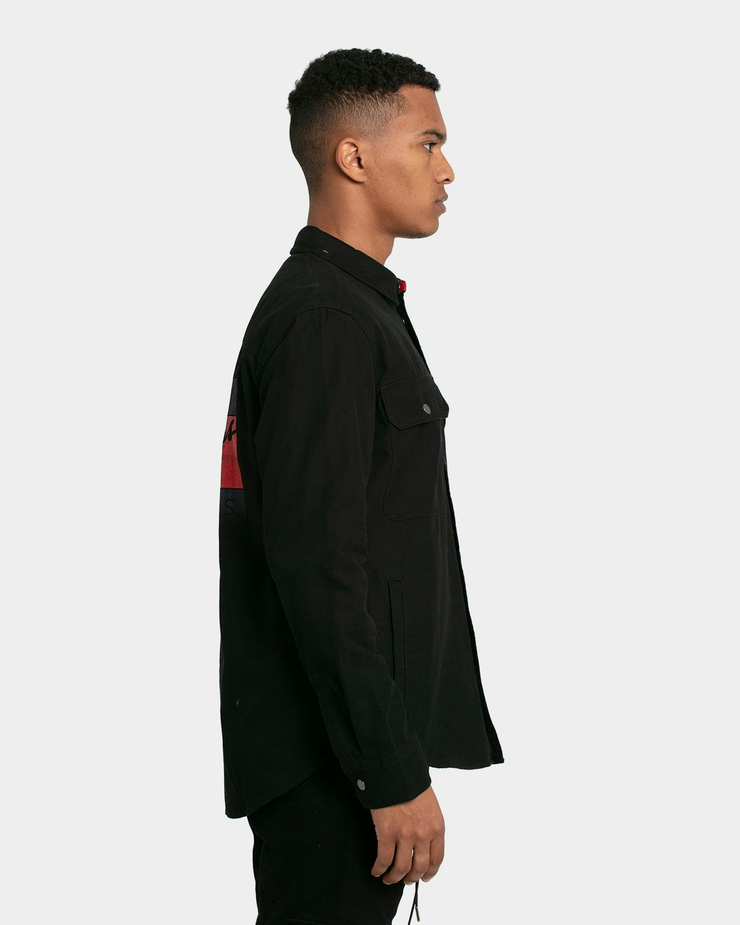 Tommy Jeans Faded Flag Overshirt Black Culture Kings US