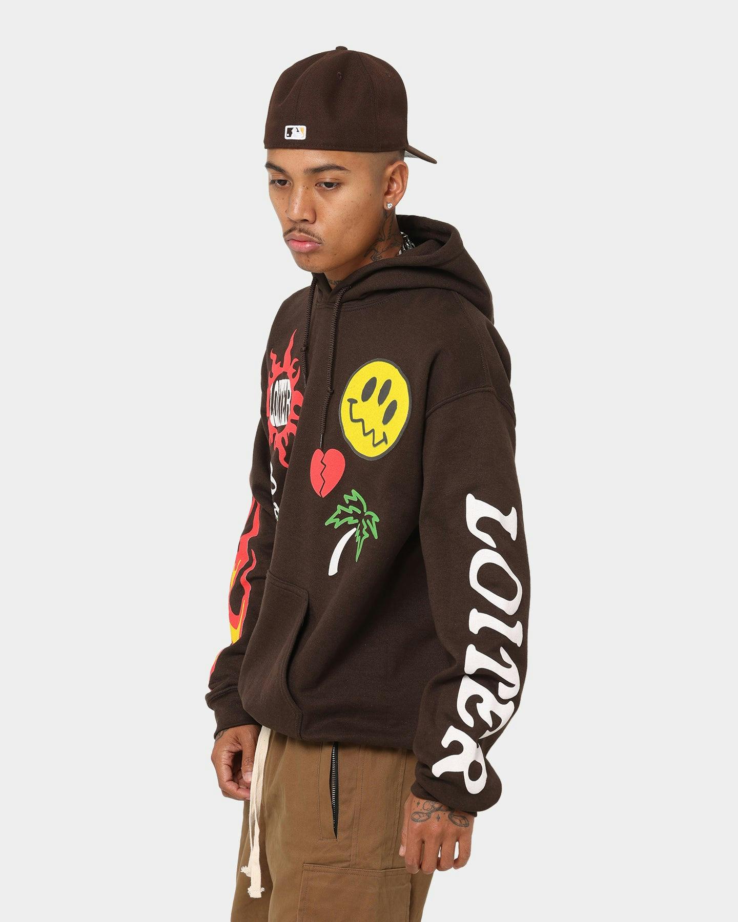 Loiter Euphoric Multi Logo Hoodie Brown | Culture Kings US