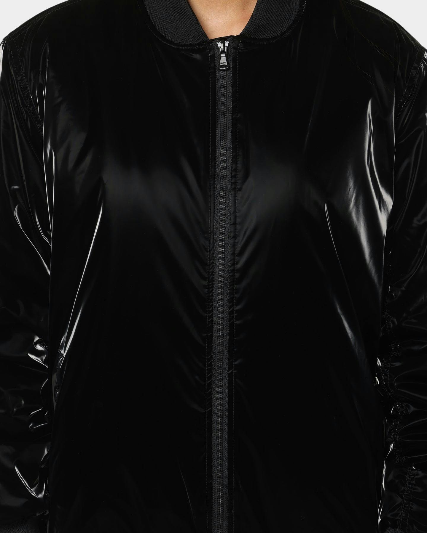 Saint Morta Gloss Bomber Jacket Black