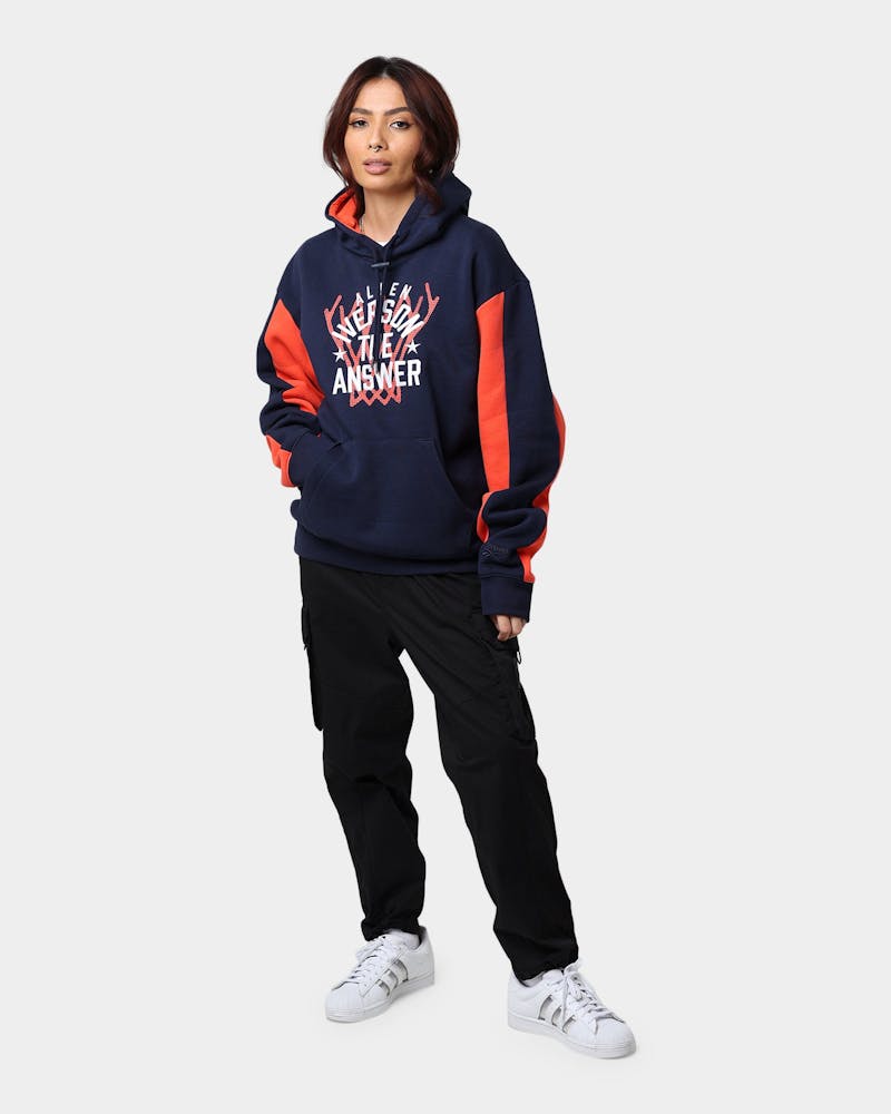 Reebok Iverson Basketball Fleece Hoodie Vector Navy thumbnail - 1