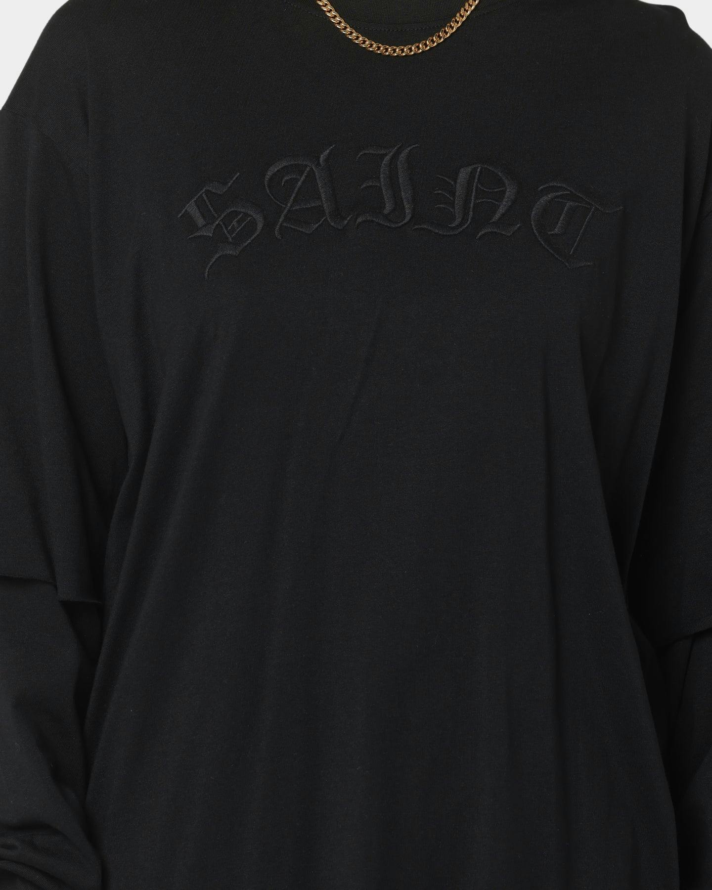 Saint Morta Jail Layered Long Sleeve T-Shirt Black/Black