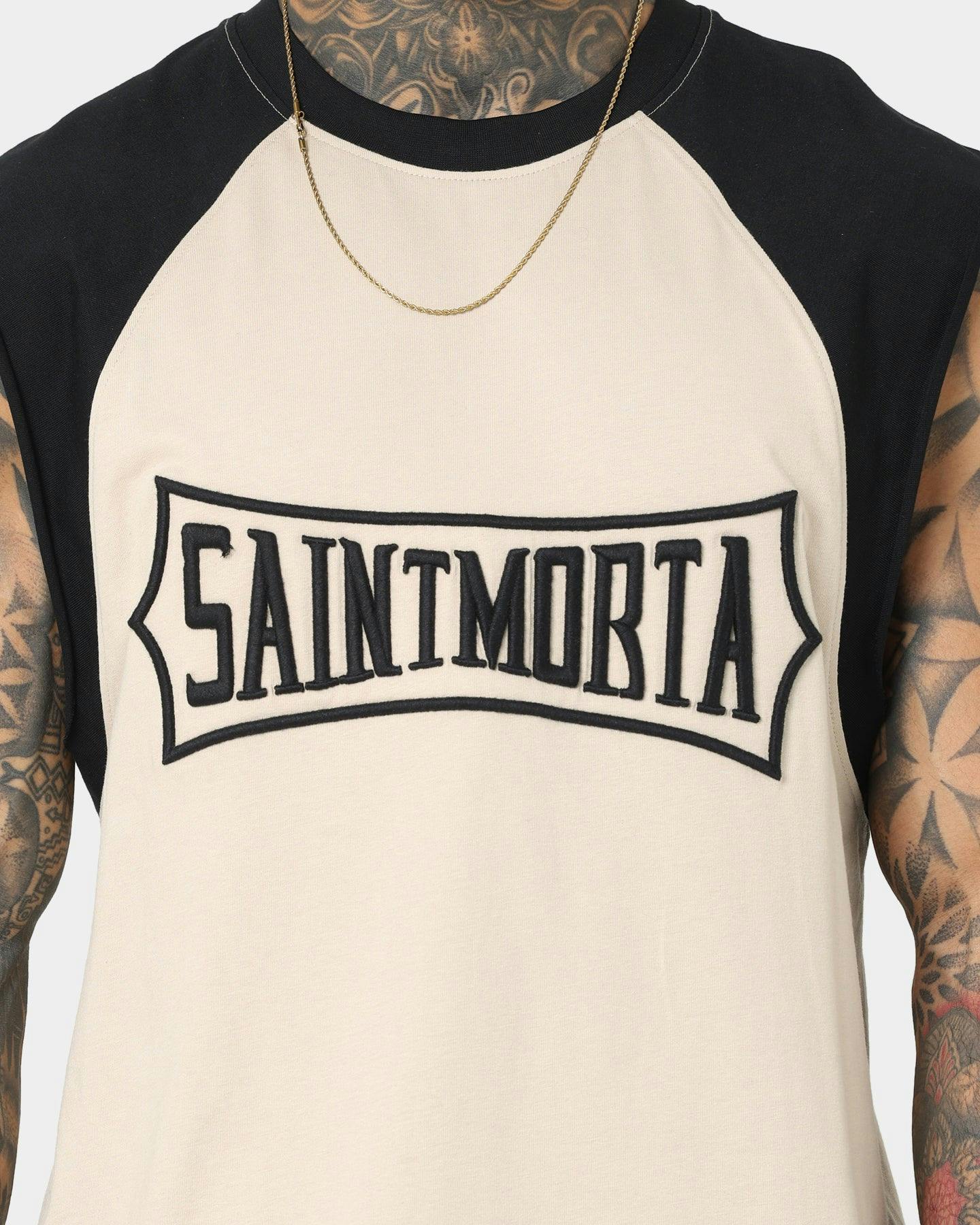 Saint Morta Ceremony Raglan Muscle T-Shirt Black/Stone