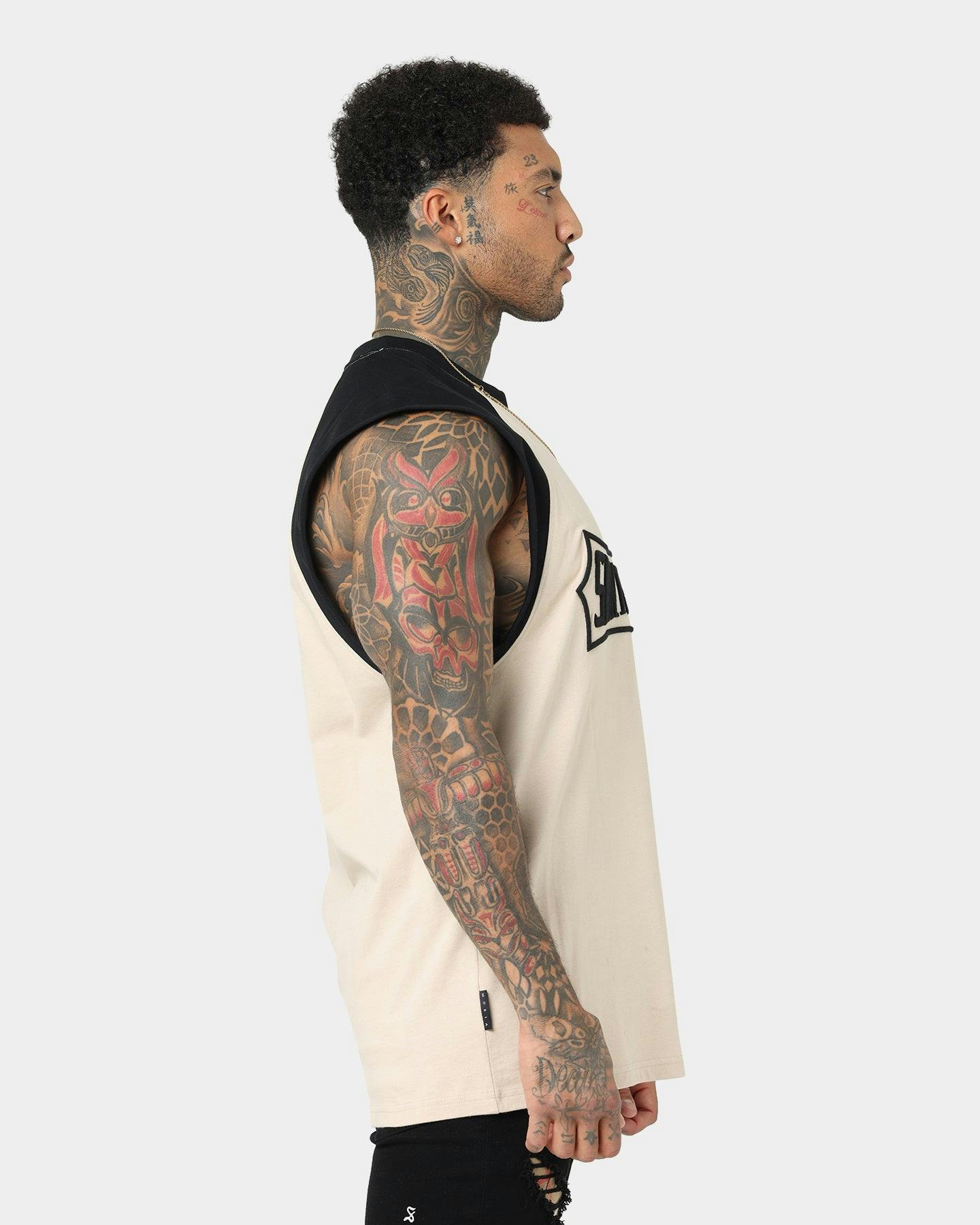 Saint Morta Ceremony Raglan Muscle T-Shirt Black/Stone