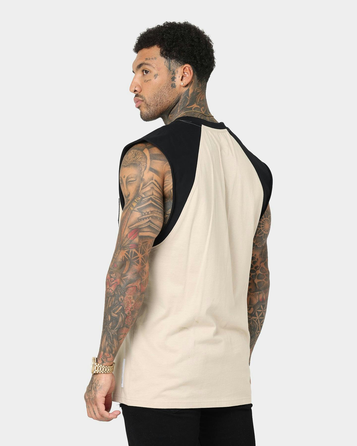 Saint Morta Ceremony Raglan Muscle T-Shirt Black/Stone