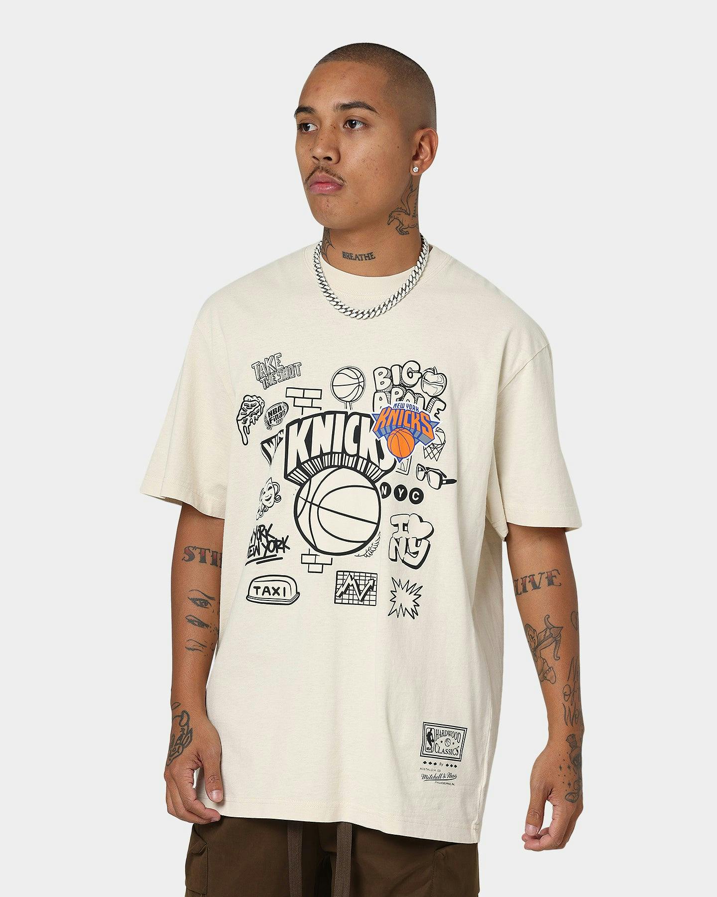 Mitchell & Ness New York Knicks Doodle T-Shirt Faded Stone