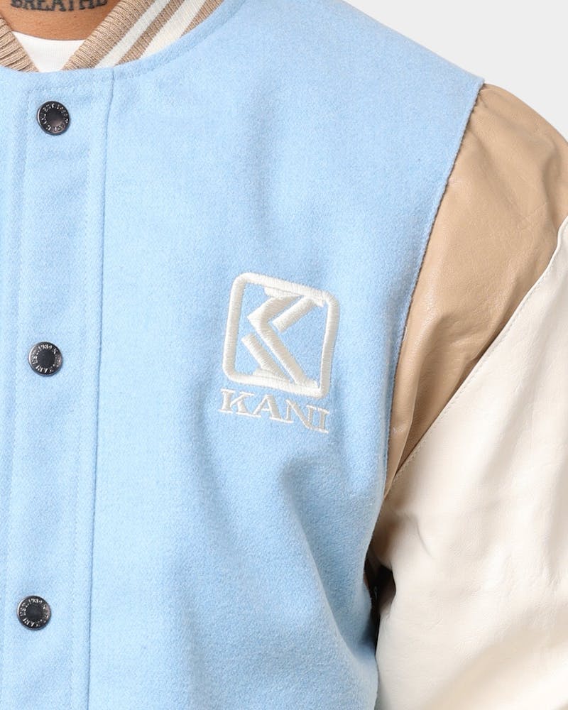 Karl Kani OG Colour Block College Jacket Light Blue thumbnail - 3