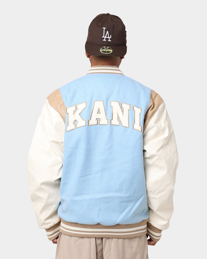 Karl Kani OG Colour Block College Jacket Light Blue thumbnail - 4