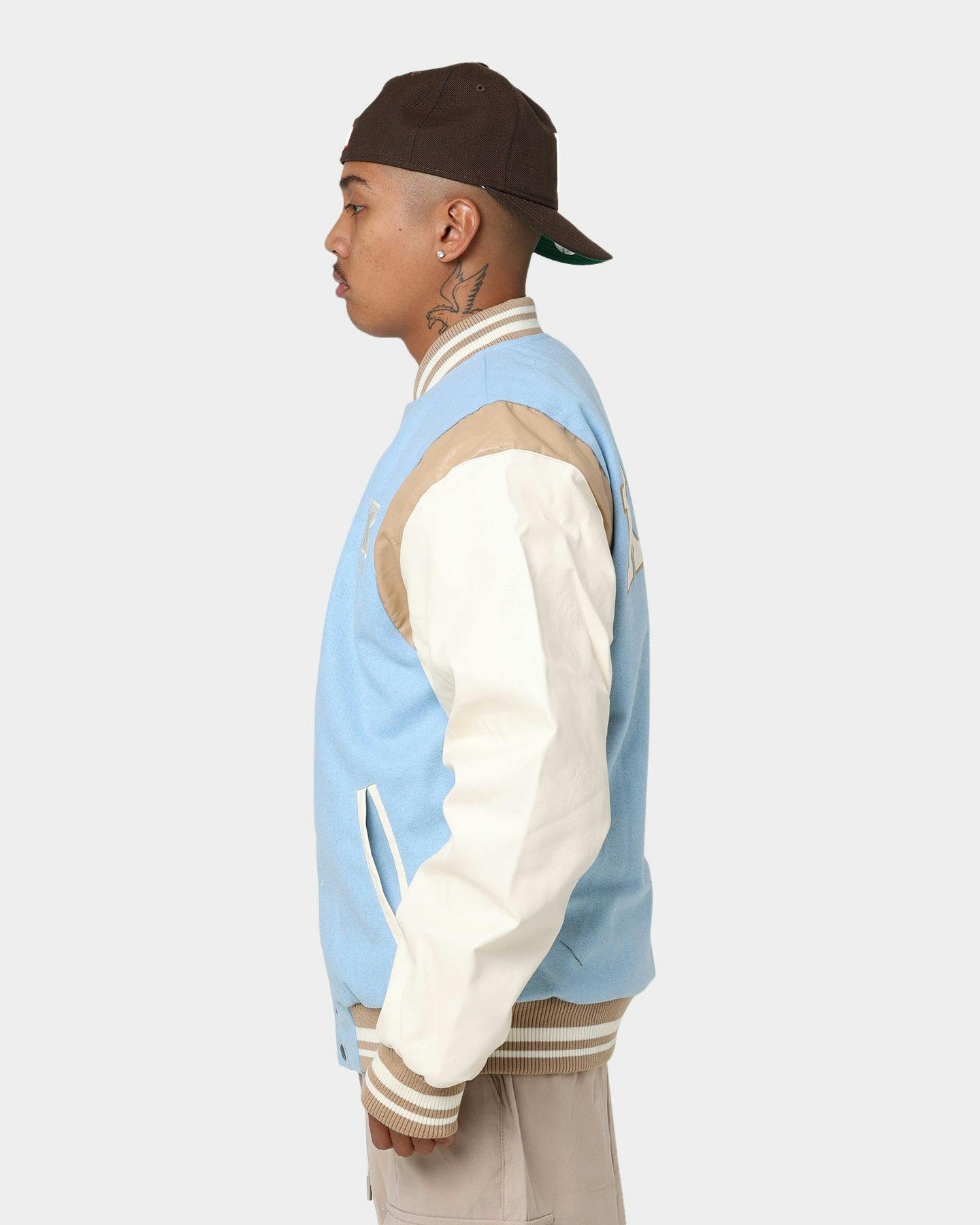 Karl Kani OG Colour Block College Jacket Light Blue