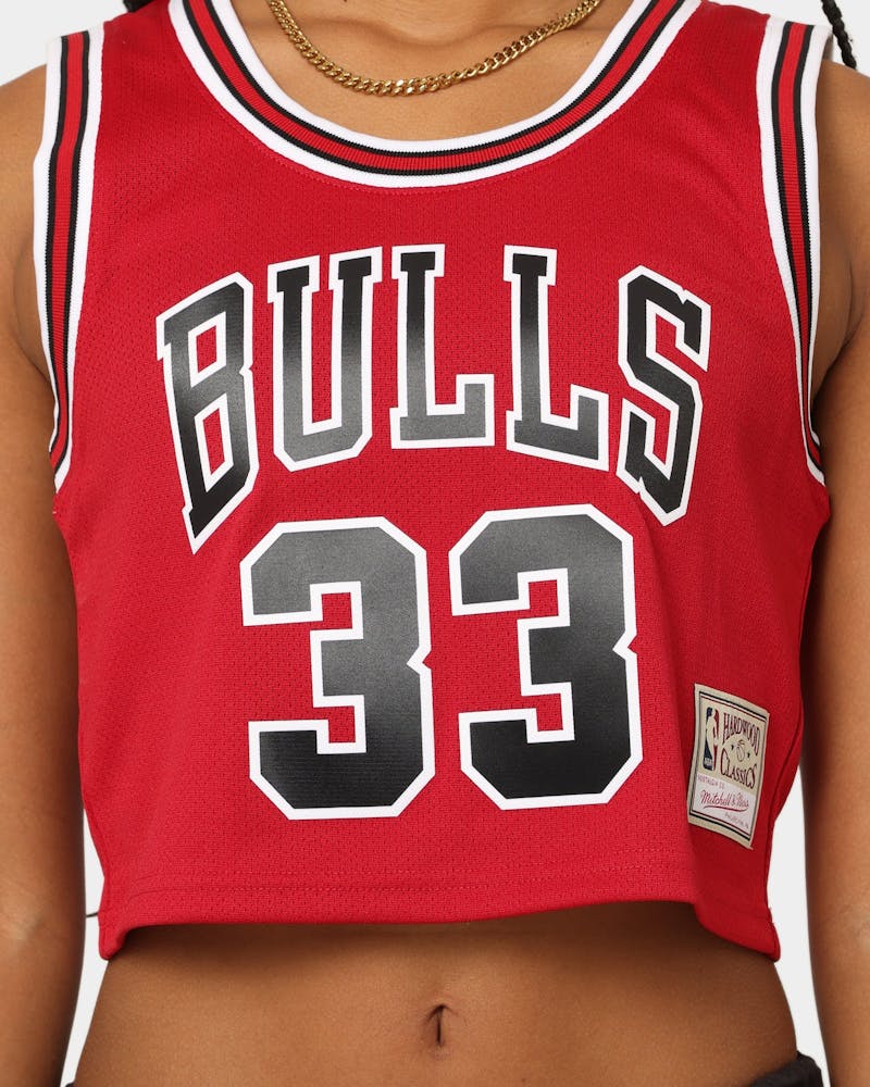 Mitchell & Ness Women's Chicago Bulls Scottie Pippen #33 NBA Cropped Jersey Red