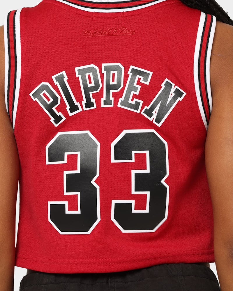 Mitchell & Ness Women's Chicago Bulls Scottie Pippen #33 NBA Cropped Jersey Red