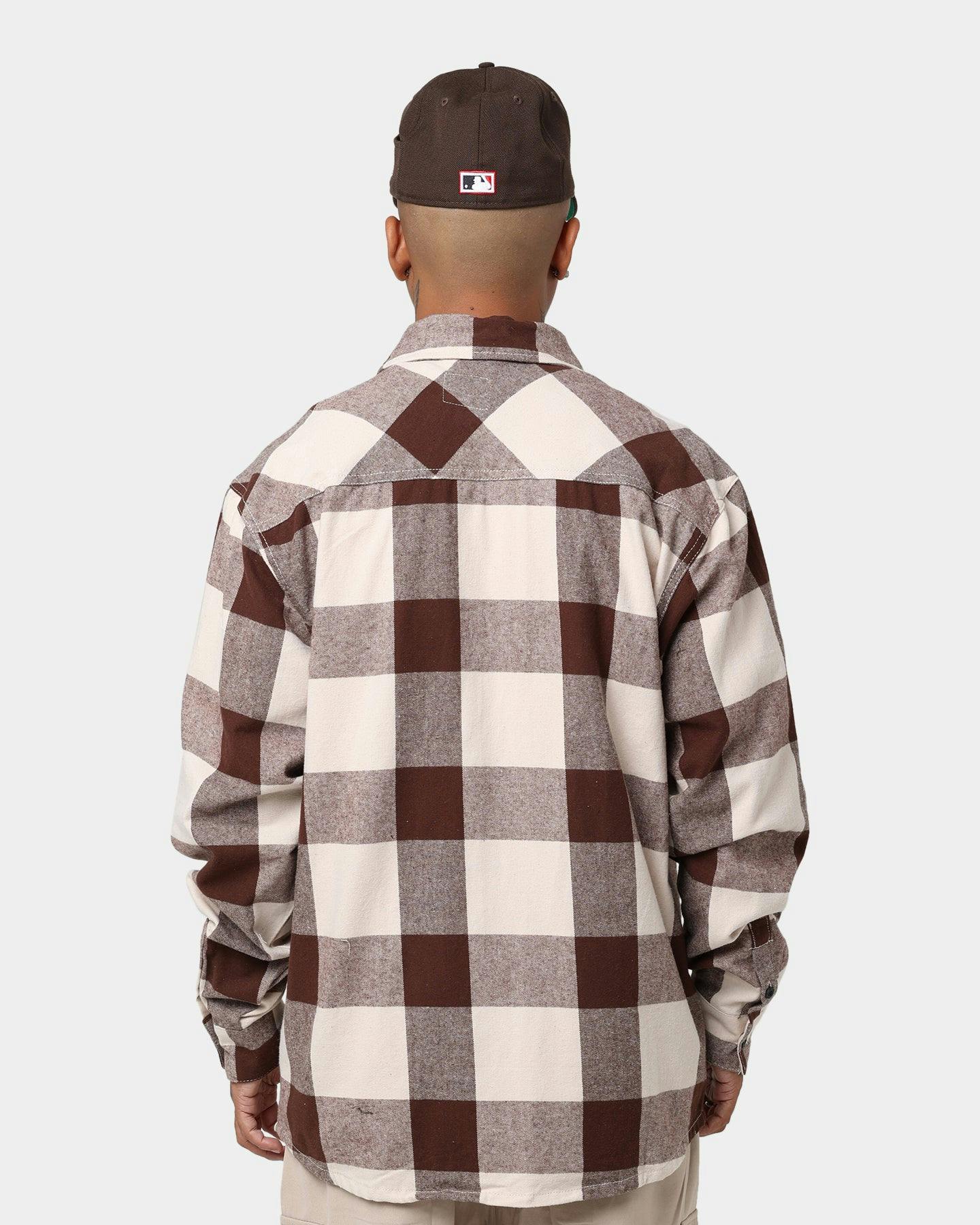 Karl Kani Chest Signature Flannel Shirt Cream