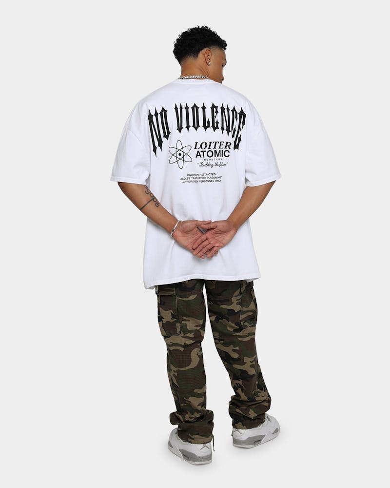 Loiter No Violence Vintage T-Shirt White