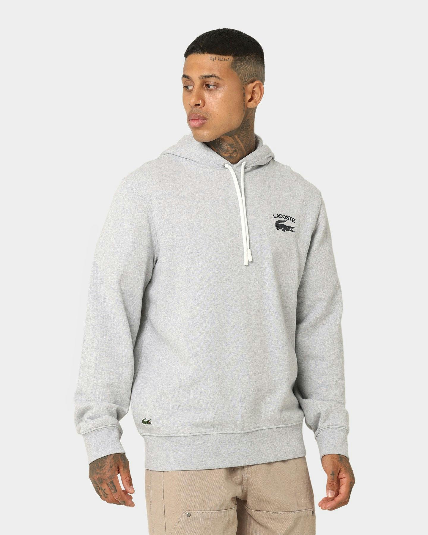 Lacoste Soft Branding Hoodie Silver Chine