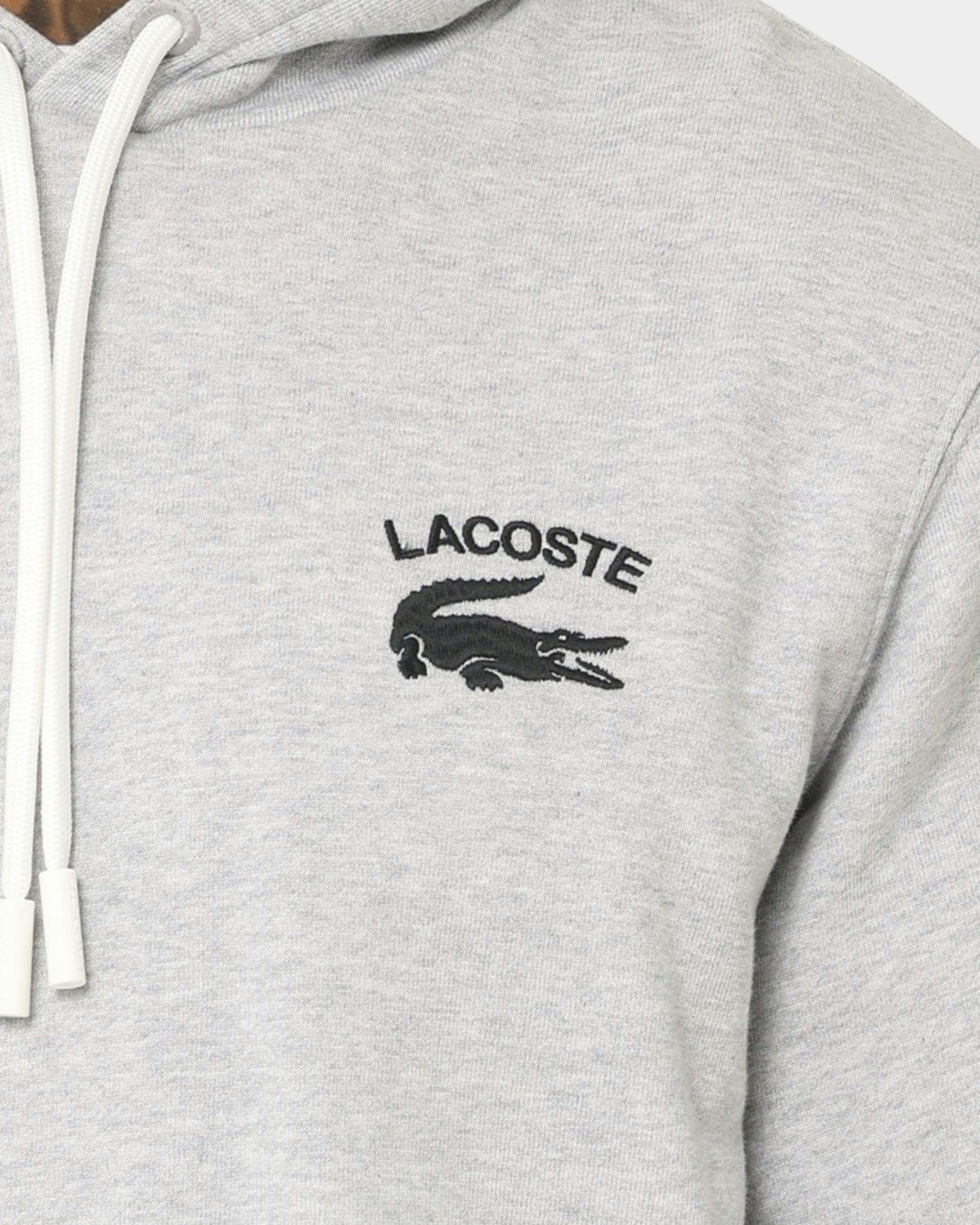 Lacoste Soft Branding Hoodie Silver Chine