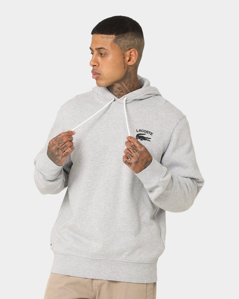 Lacoste Soft Branding Hoodie Silver Chine thumbnail - 5