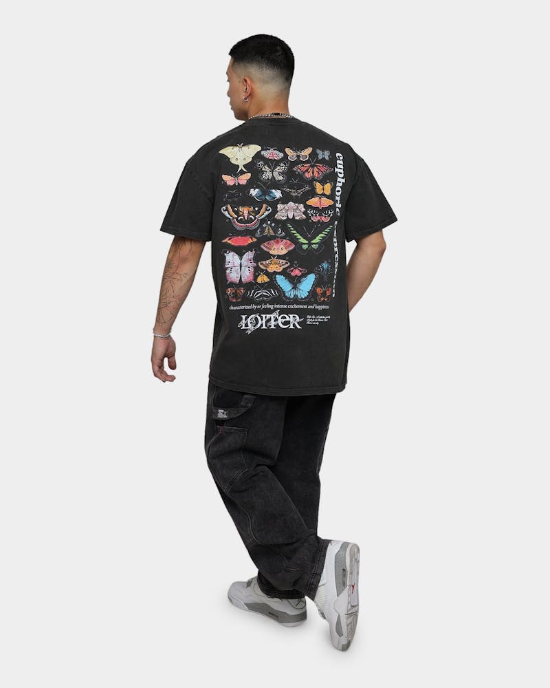 Loiter Euphoria Ultra Premium Vintage T-Shirt Black Wash