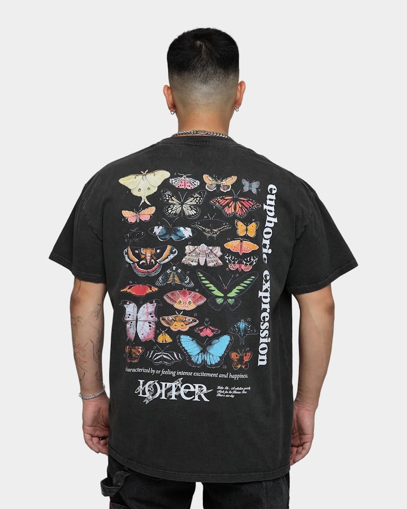 Loiter Euphoria Ultra Premium Vintage T-Shirt Black Wash