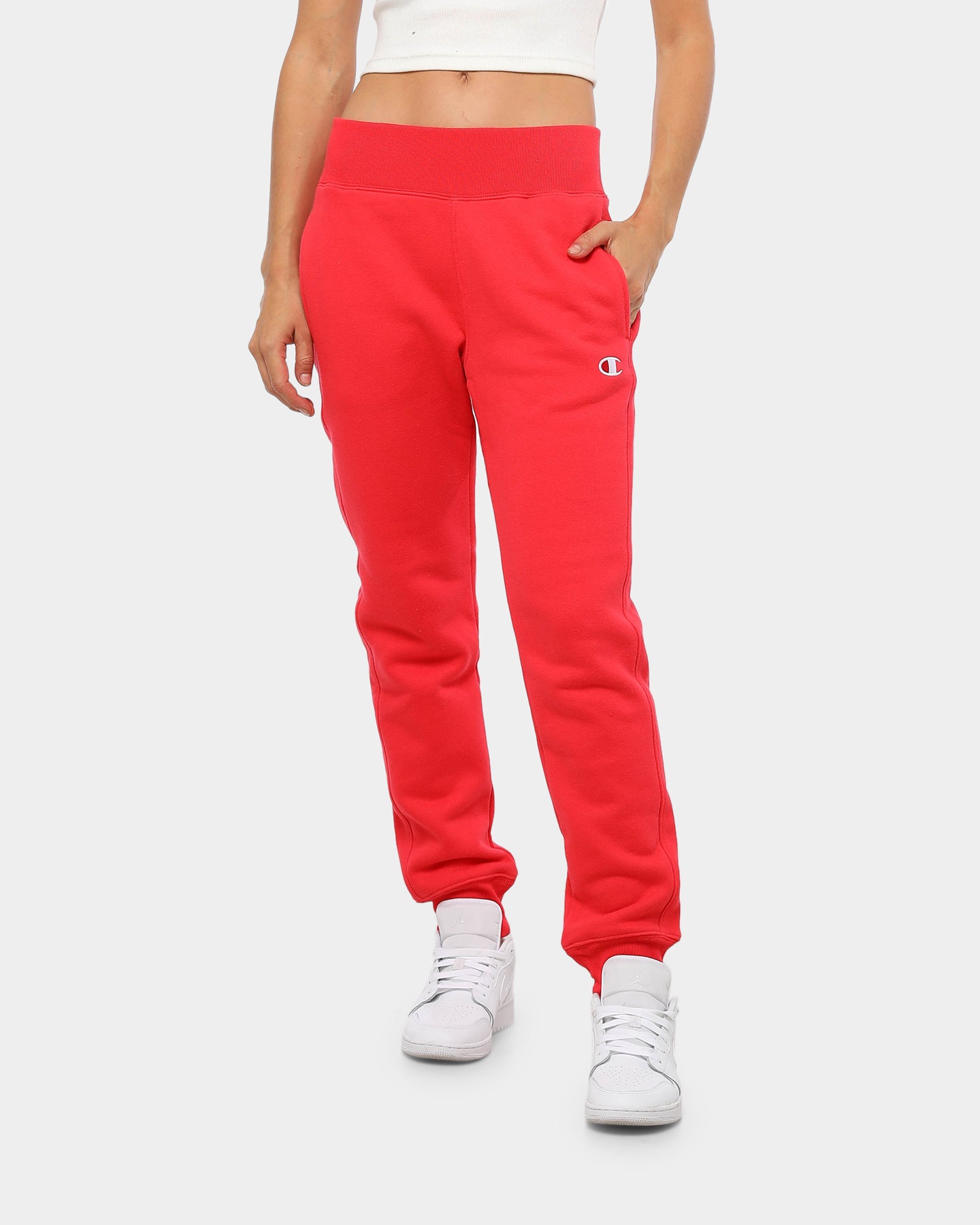 red champion joggers womens