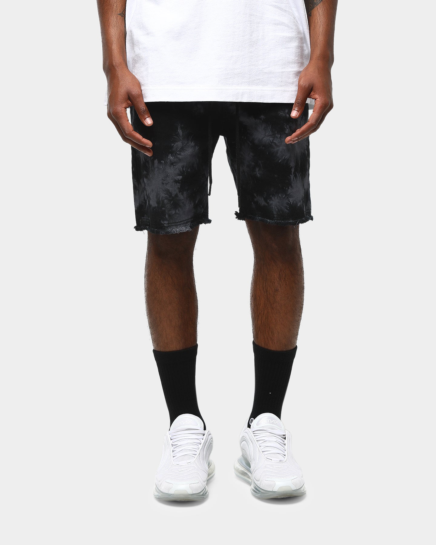 tie dye jogger shorts