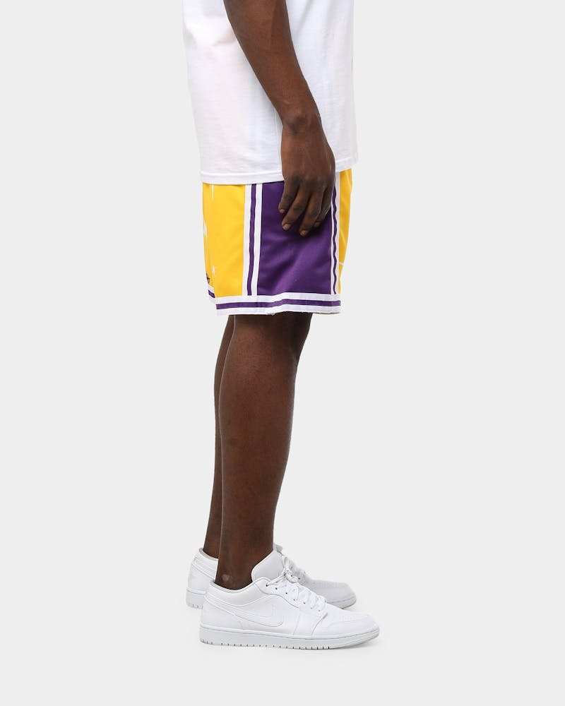 Mitchell Ness Los Angeles Lakers Airbrush Swingman Nba Shorts Gold Culture Kings Us