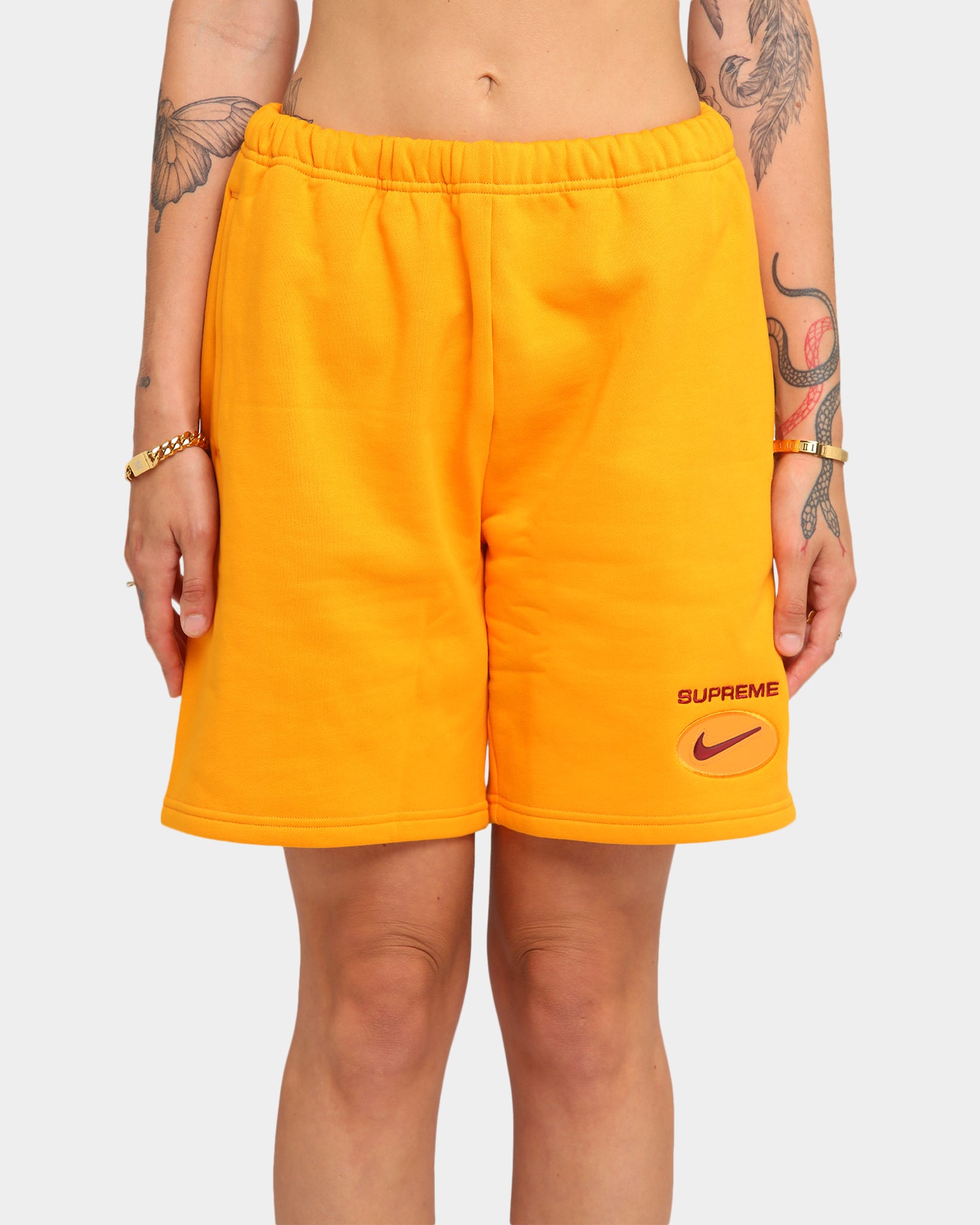 orange supreme shorts