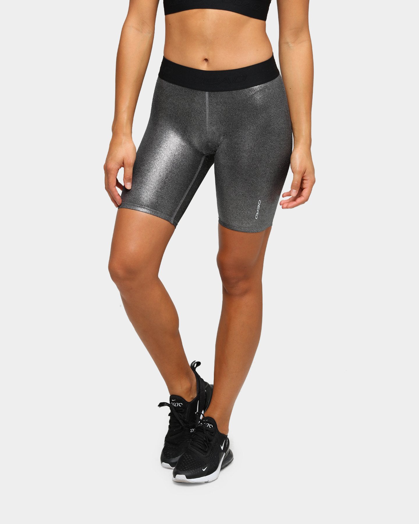 silver bike shorts