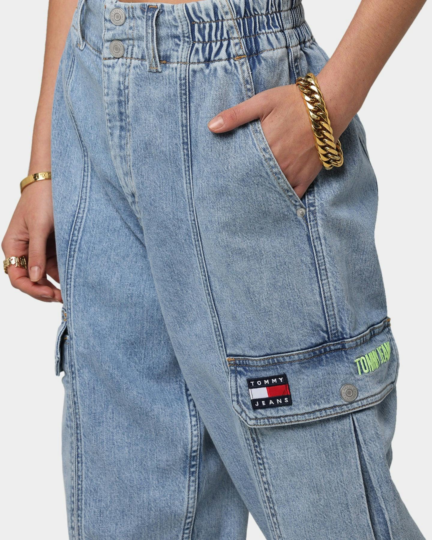 Tommy Jeans Women's Relaxed Cargo Jeans Leon Light Blue | Culture Kings US