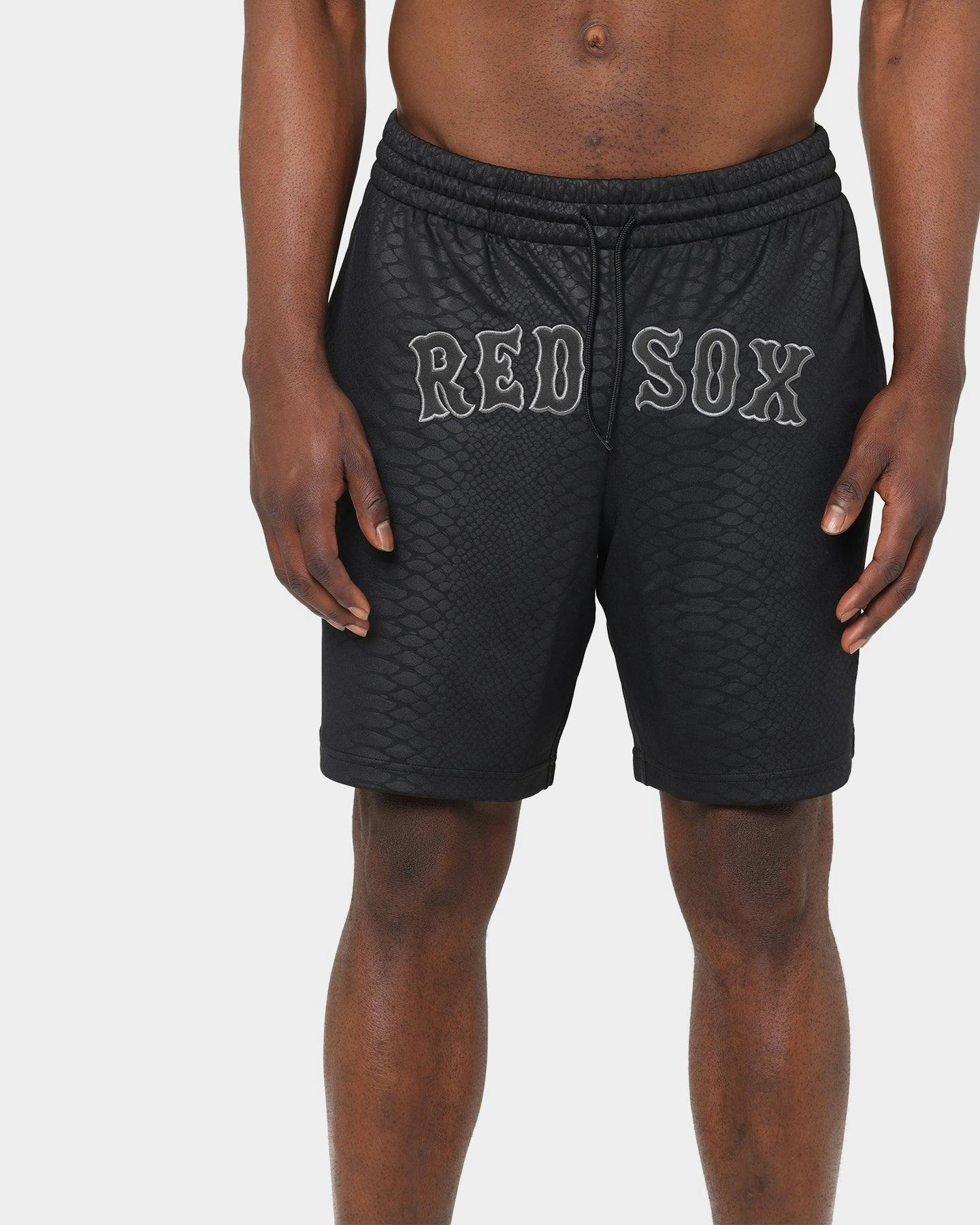 Majestic Athletic Boston Red Sox Snake Wordmark Shorts Black Snake Print