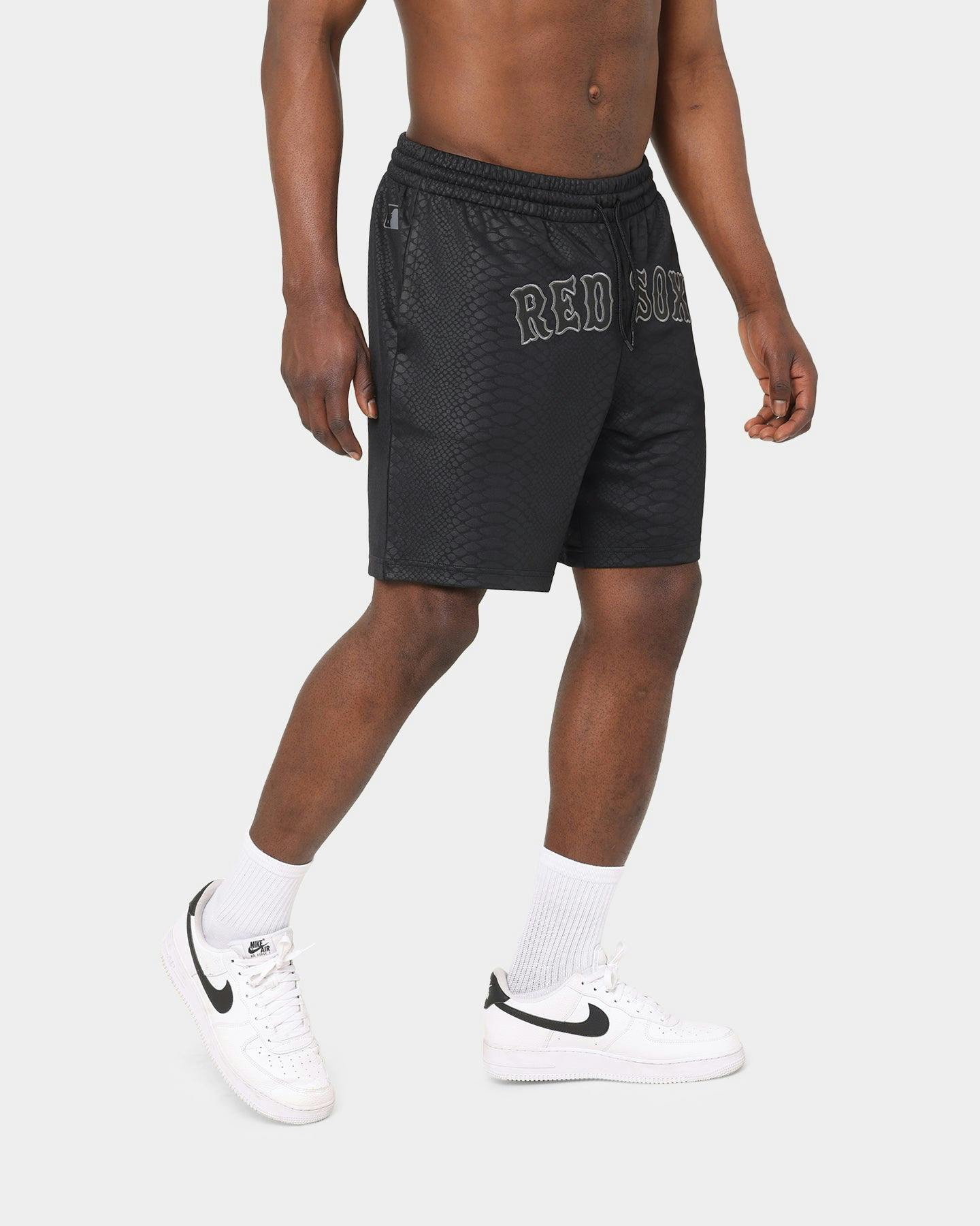 Majestic Athletic Boston Red Sox Snake Wordmark Shorts Black Snake Print