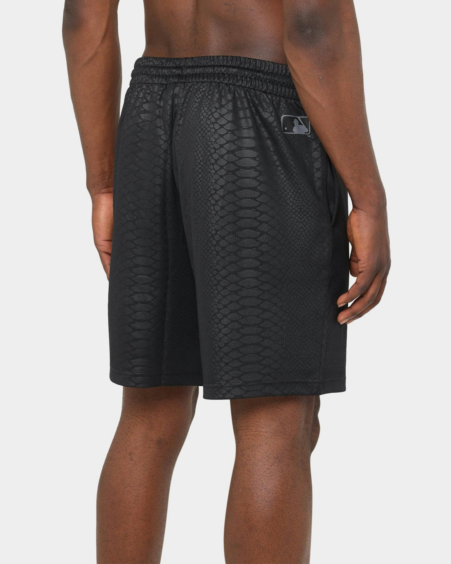 Majestic Athletic Boston Red Sox Snake Wordmark Shorts Black Snake Print