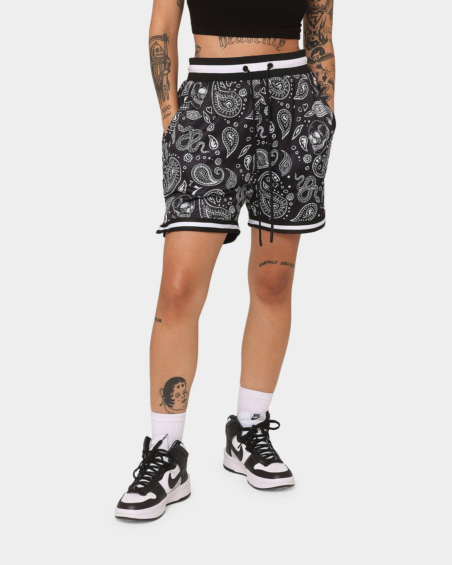 Saint Morta Paisley Olympus Ball Shorts Black/White