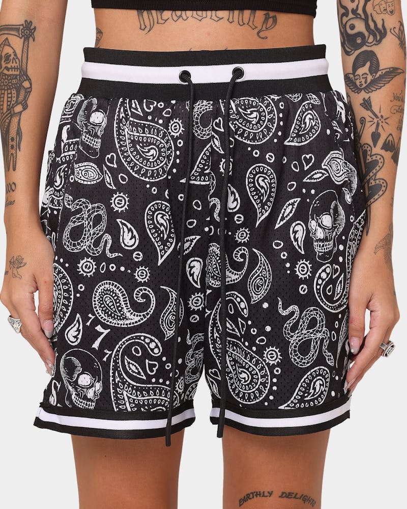 Saint Morta Paisley Olympus Ball Shorts Black/White thumbnail - 3