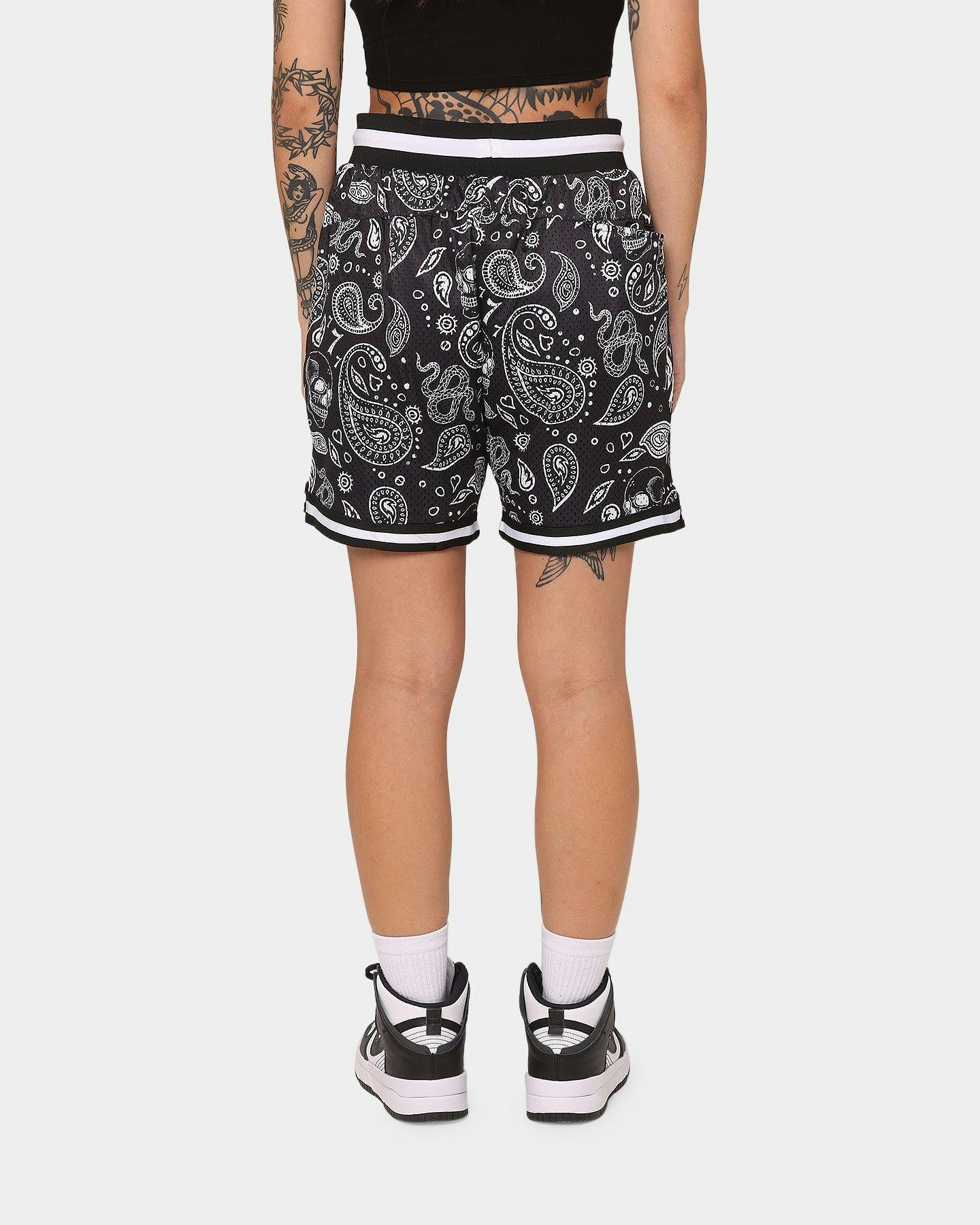 Saint Morta Paisley Olympus Ball Shorts Black/White