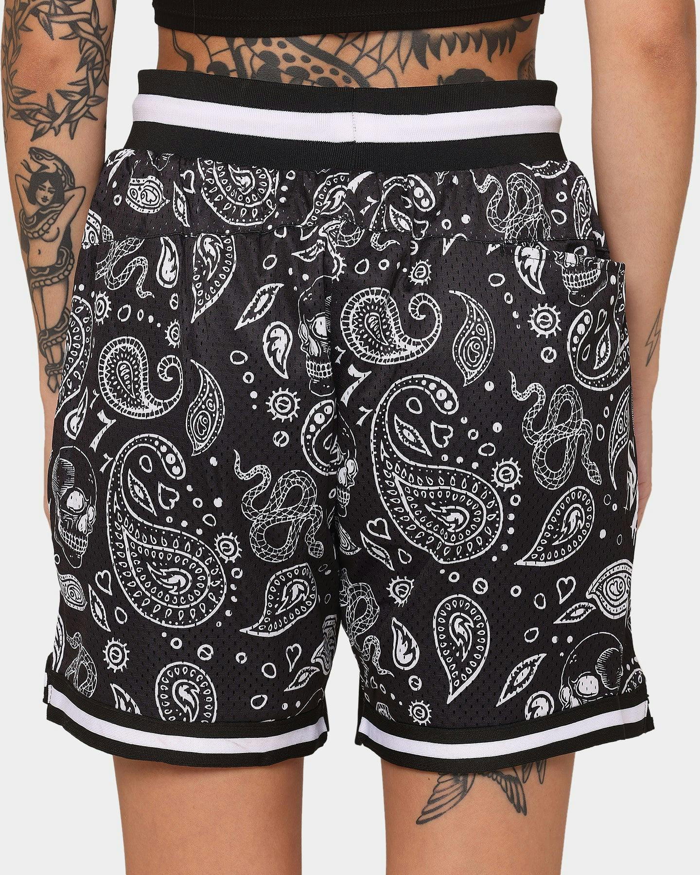 Saint Morta Paisley Olympus Ball Shorts Black/White