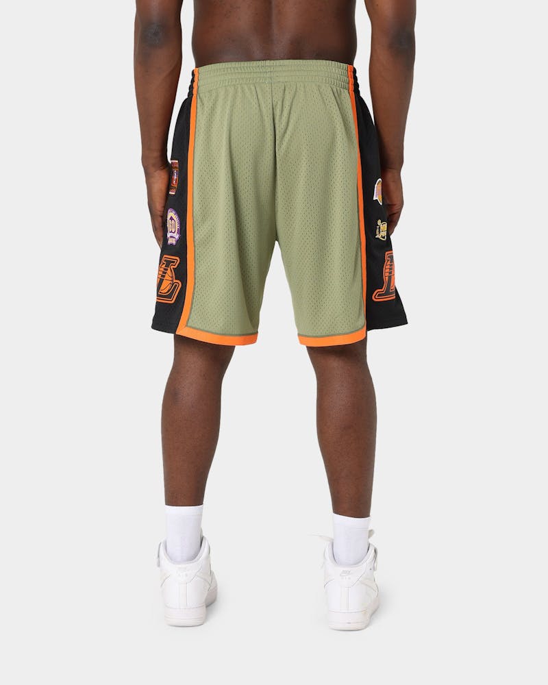 Mitchell & Ness Los Angeles Lakers Flight Swingman Shorts Olive