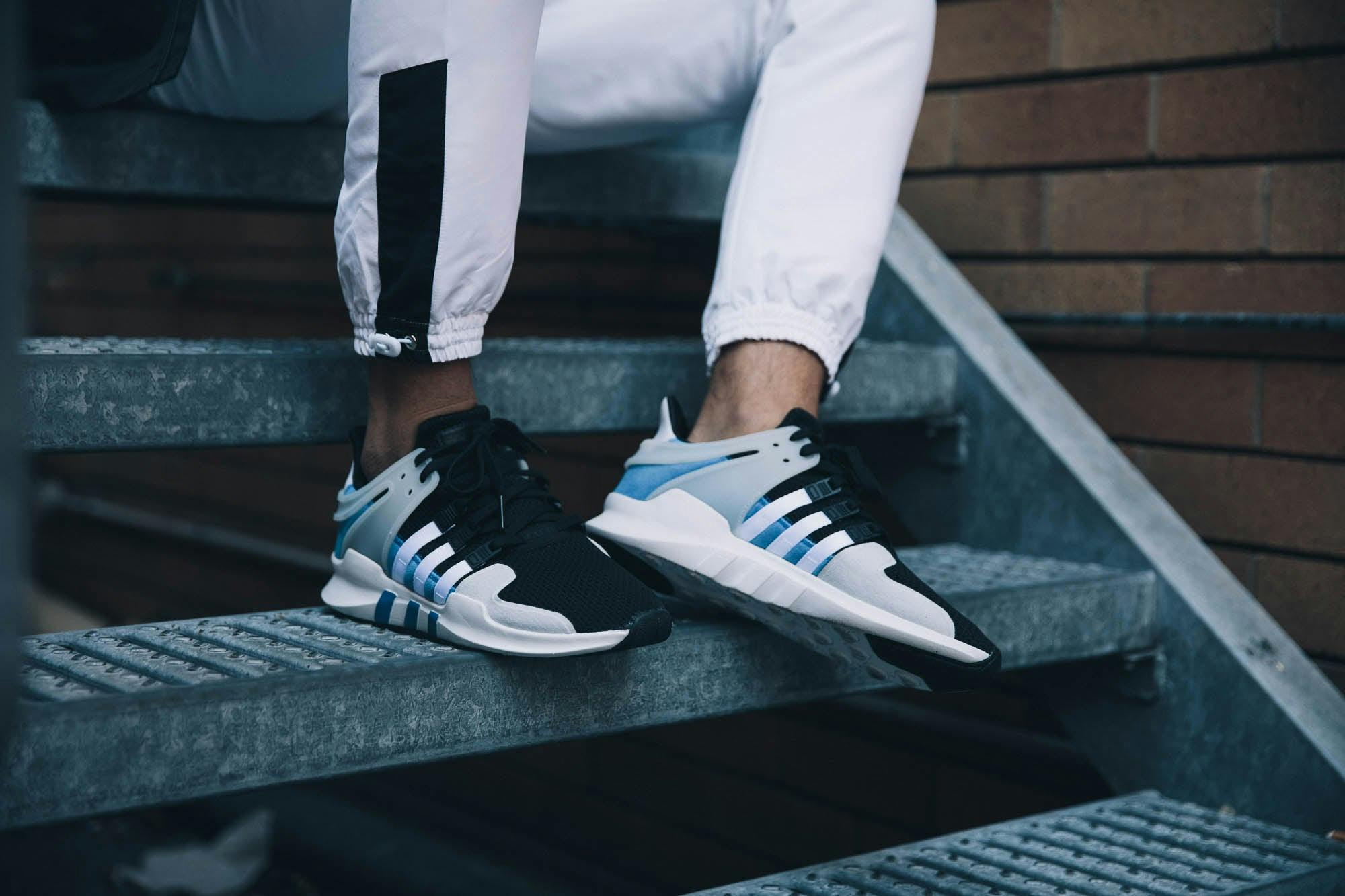 Adidas Originals Eqt Support Adv Black White Blue By95 Culture Kings Us