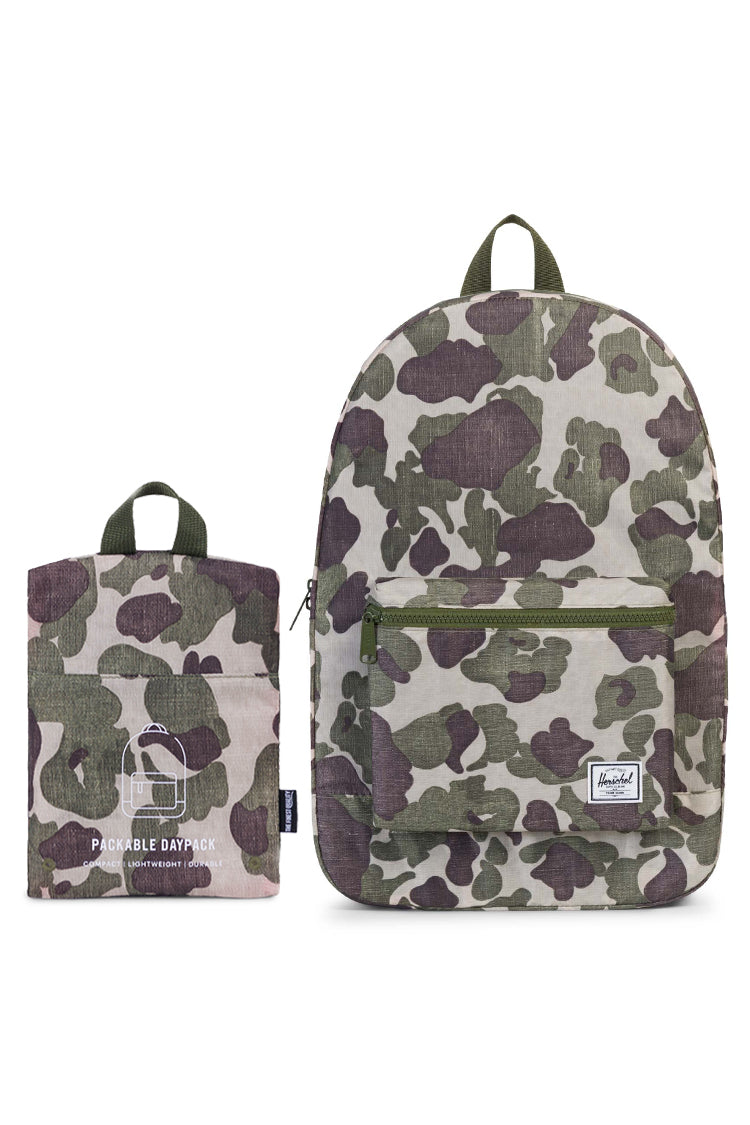 herschel packable daypack camo