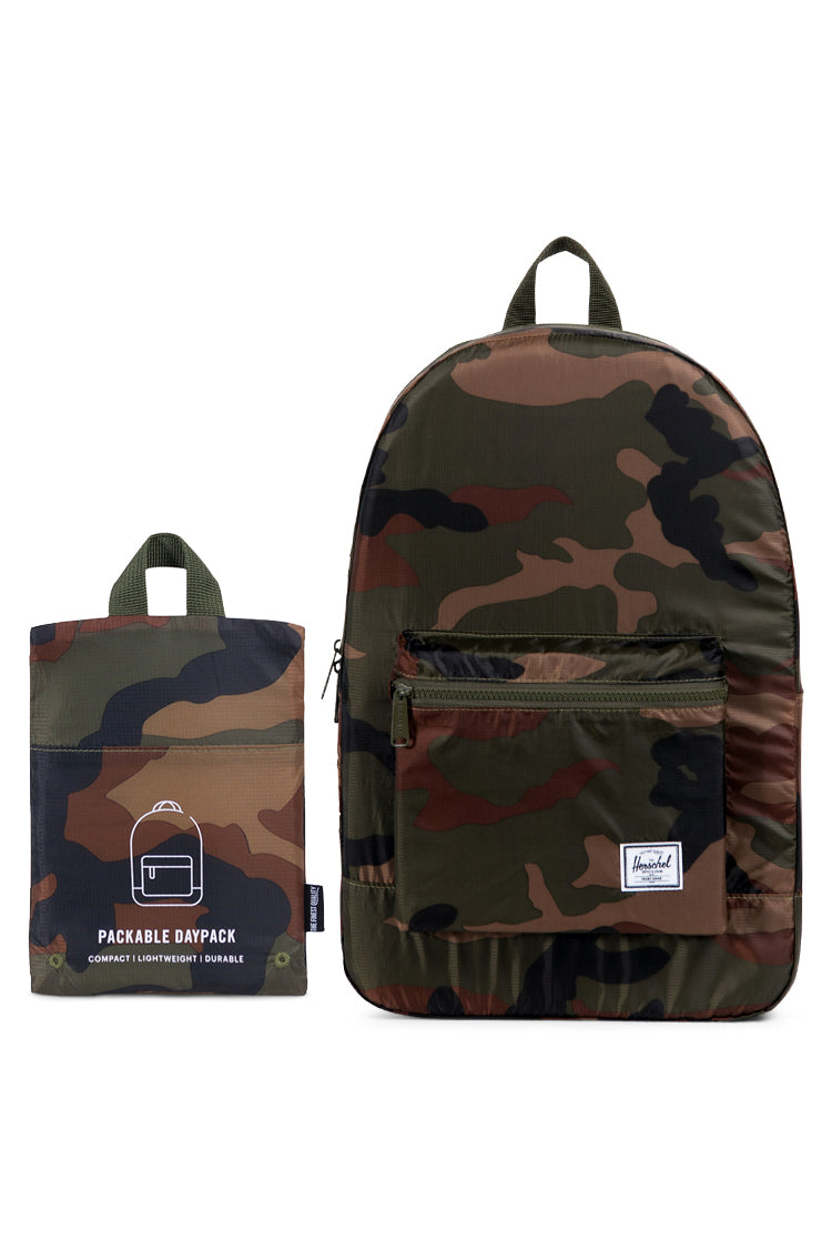 herschel packable daypack camo