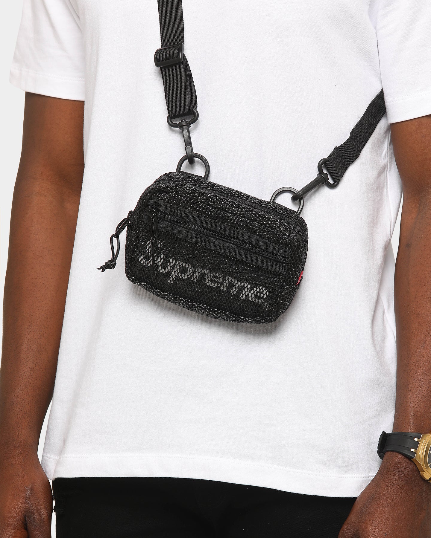 how to wear a supreme shoulder bag