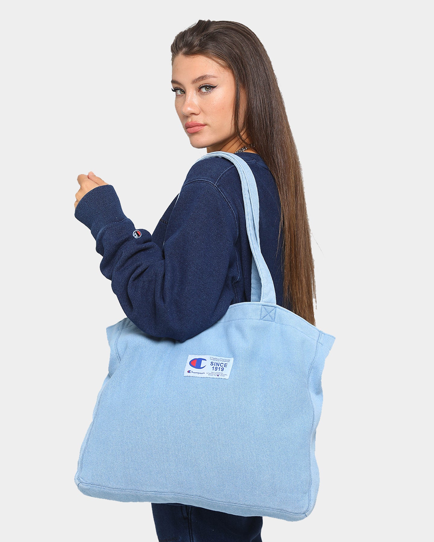 champion tote bag womens blue