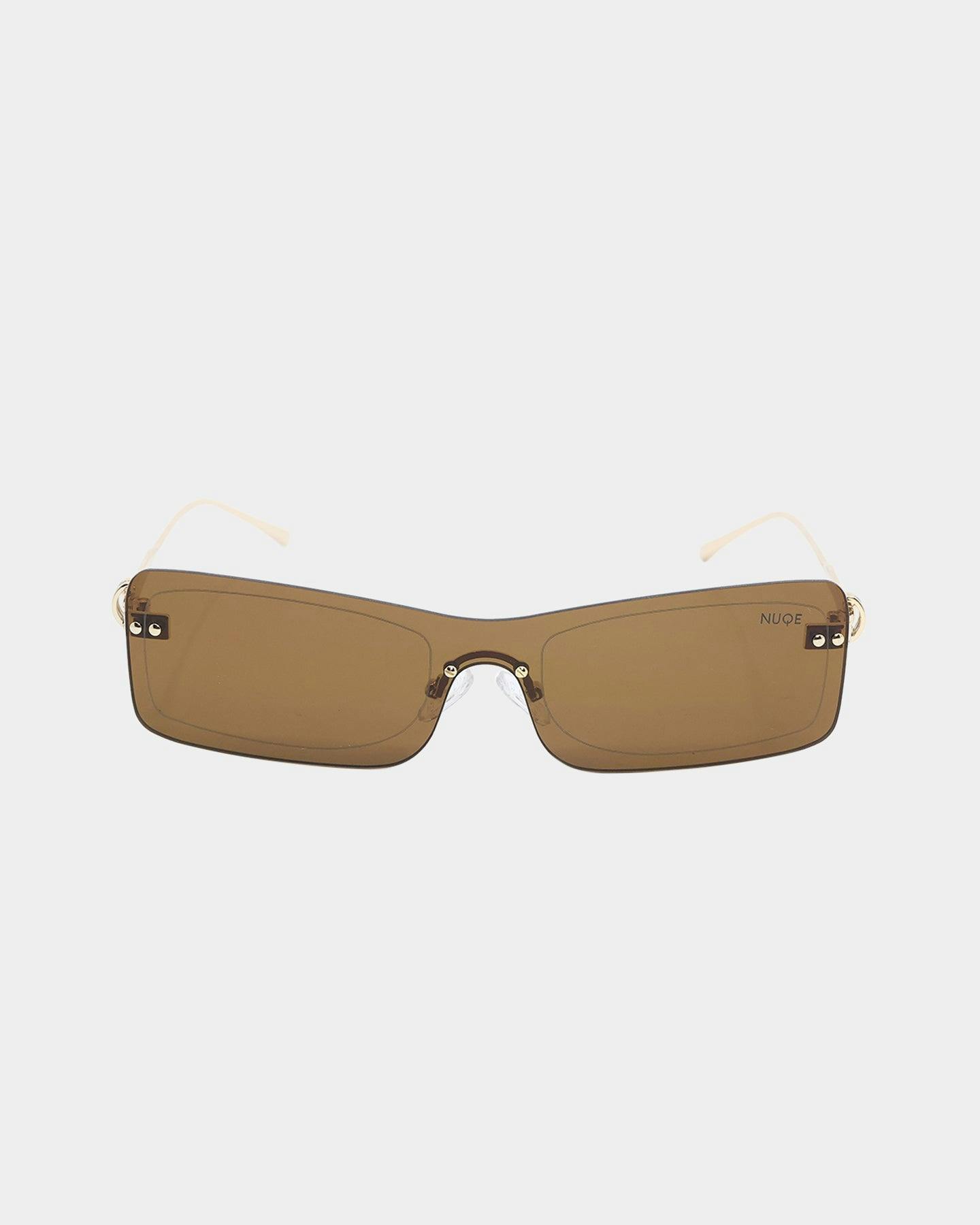 NUQE Razr Sunglasses Brown/Gold