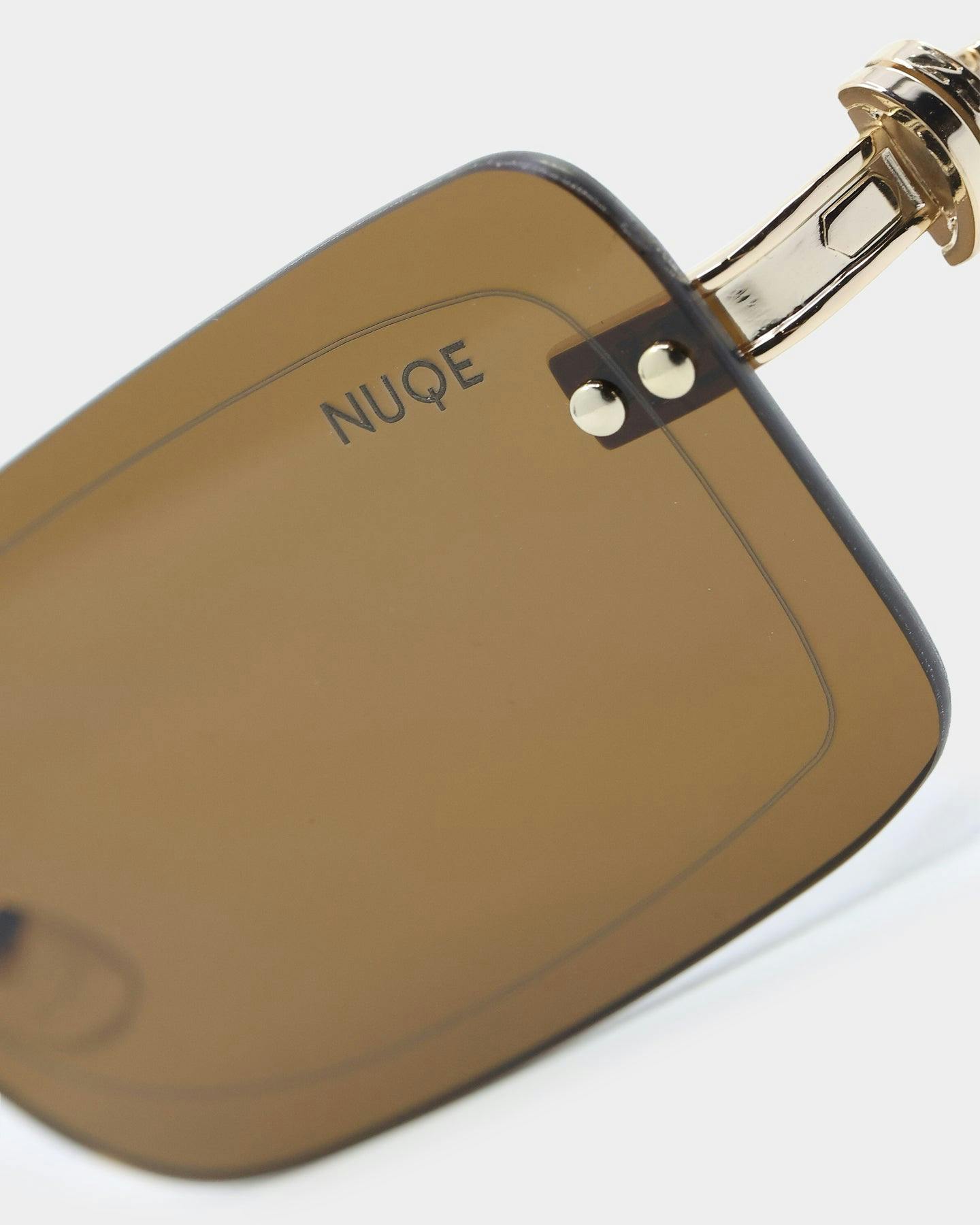 NUQE Razr Sunglasses Brown/Gold