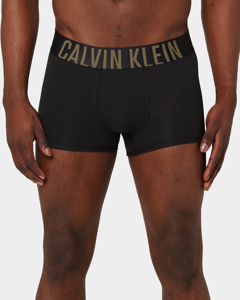 Calvin Klein Stretch Cotton Trunks 3 Pack Black/Blue thumbnail - 1