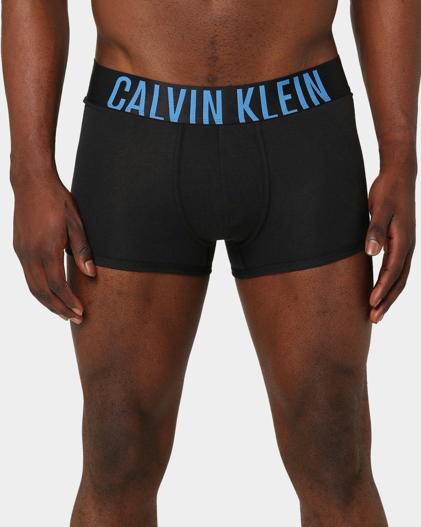 Calvin Klein Stretch Cotton Trunks 3 Pack Black/Blue