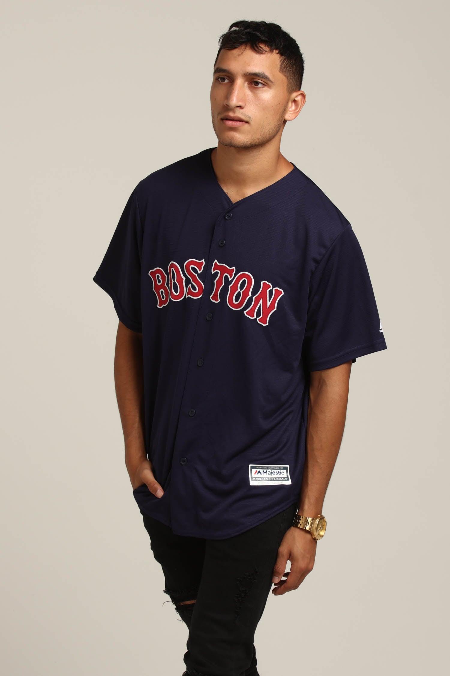 majestic red sox shirt