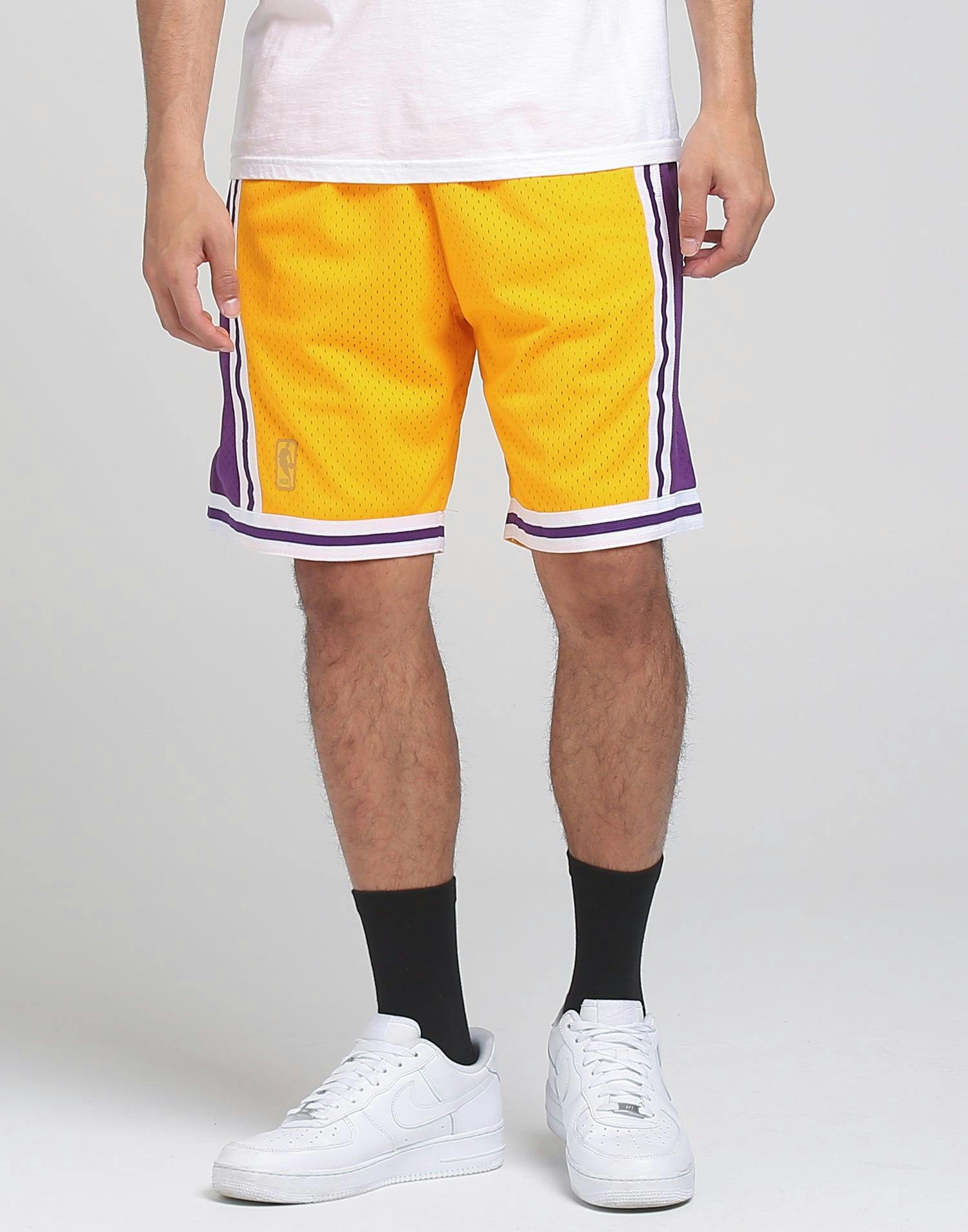 Mitchell Ness Los Angeles Lakers 96 97 Nba Swingman Shorts Yellow Culture Kings Us