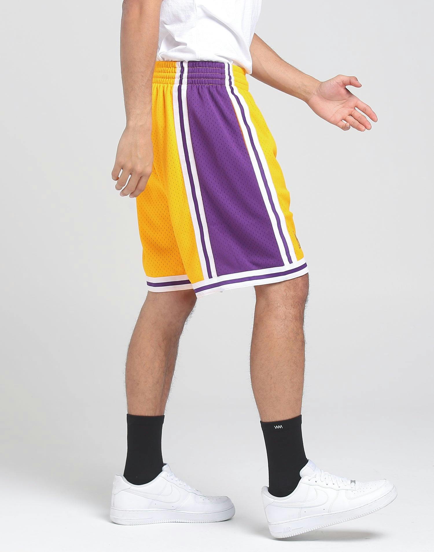 Mitchell Ness Los Angeles Lakers 96 97 Nba Swingman Shorts Yellow Culture Kings Us